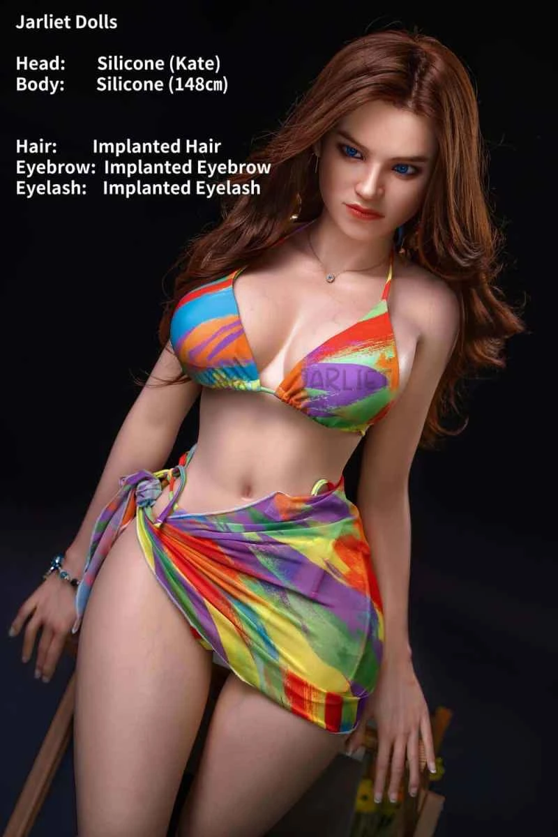 148cm/4ft10 E-cup Silicone Sex Doll Kate Review - Jarliet Doll