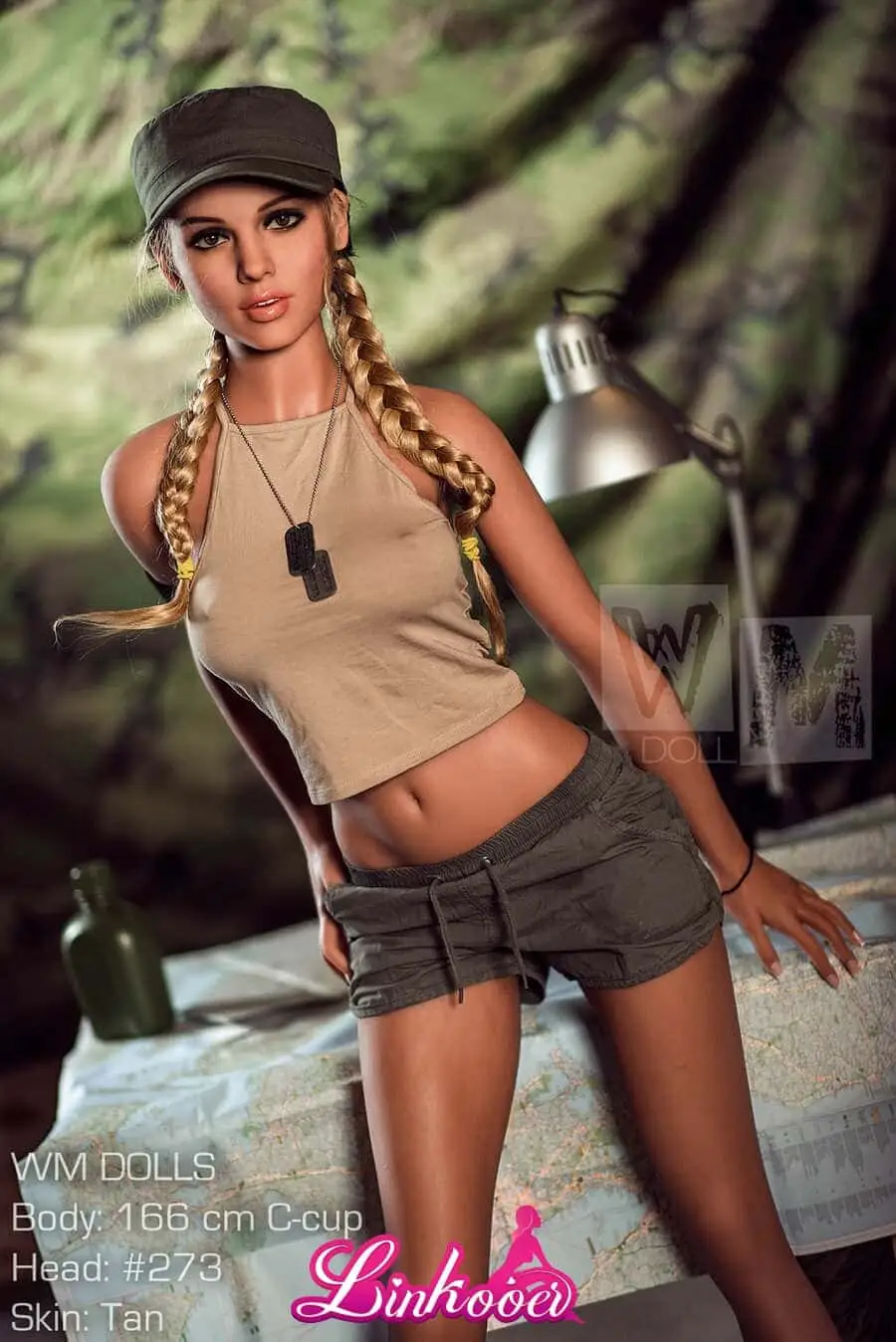 WM Dolls Realistic Sex Doll 166cm Slender Female Solider Adult Doll+Extra Head